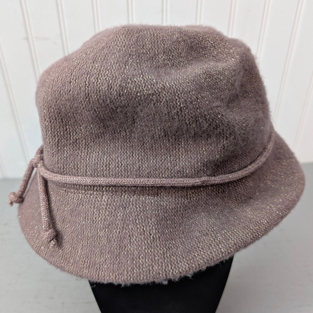 Apt. 9 Cloche Wool Blend Hat Women's Taupe Gold Metallic Shimmer One Size NEW